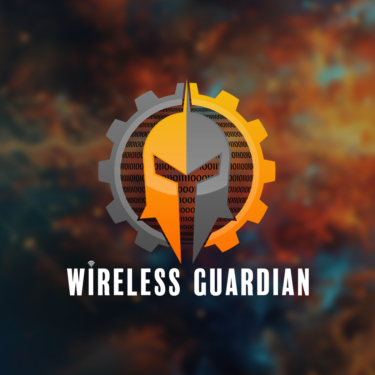 Wireless Guardian Logo with cool background